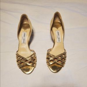 Gold Jimmy Choo Heels